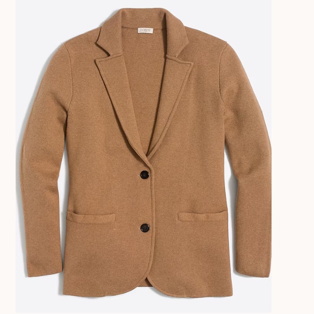 J. Crew Classic Camel Sweater Blazer